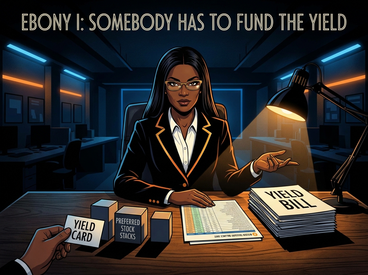 Ebony I tracing a Bitcoin preferred yield bill back to its funding source.