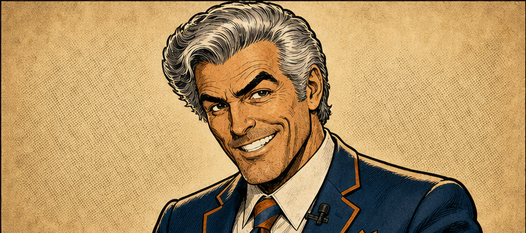 Ted Brassman old-school silver-haired FF2K anchor portrait.